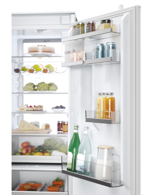 Haier HBW7519C No Frost beépíthető alulfagyasztós kombinált hűtőszekrény, 214/86L, Wifi, 54x55x193.5 cm