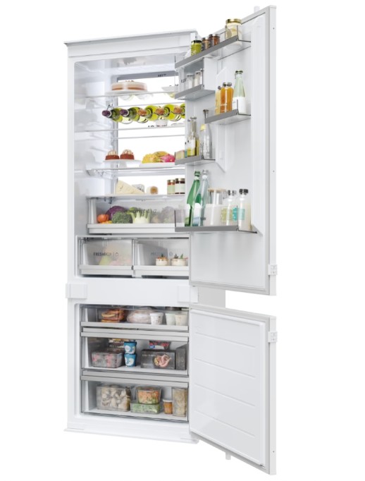 Haier HBW7719C No Frost beépíthető alulfagyasztós kombinált hűtőszekrény, 285/115L,Wifi, 69x55x193.5 cm