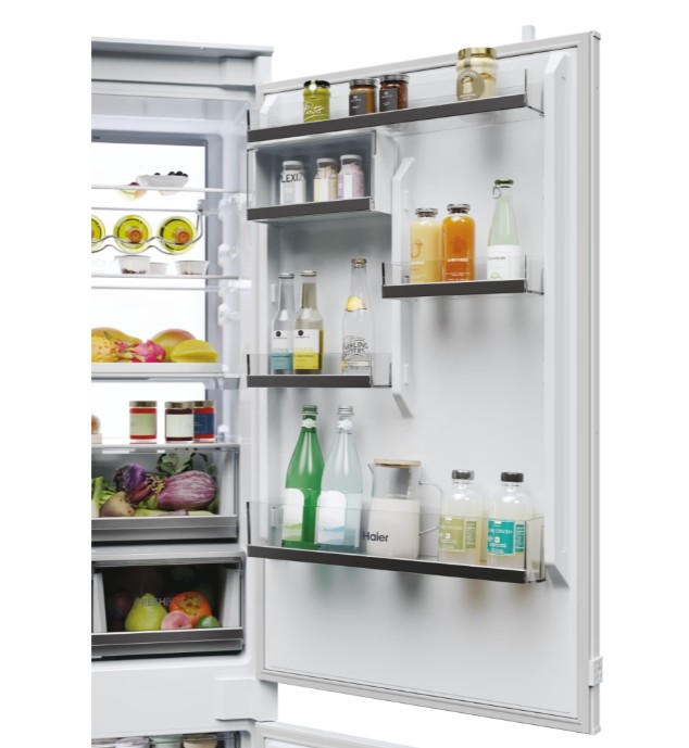 Haier HBW7719C No Frost beépíthető alulfagyasztós kombinált hűtőszekrény, 285/115L,Wifi, 69x55x193.5 cm