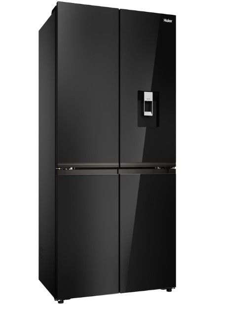 Haier HCKR7819DWGB No Frost side by side hűtőszekrény francia ajtós kialakítással, 298/161L, Wifi, 83x59.4x190 cm, fekete szín