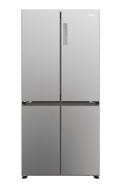 Haier HCR3818ENMM No Frost side by side hűtőszekrény francia ajtós kialakítással, 311/156L, inverter kompresszor, 83.3x65x181.5 cm, New Platinum inox szín 