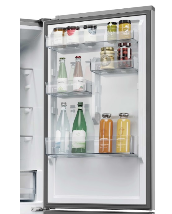 Haier HDPR3618DNPK No Frost alulfagyasztós kombinált hűtőszekrény, Wifi, 235/120L, 59.5x66.7x185 cm, inox szín