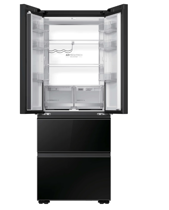 Haier HFKR5718DNGB Total No Frost side by side hűtőszekrény francia ajtós kialakítással, 255/147L, Wifi, 70x59.4x185 cm, fekete szín 
