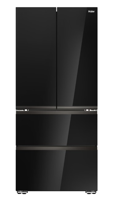 Haier HFKR7819DNGB No Frost side by side hűtőszekrény francia ajtós kialakítással, 299/169L, 83x59.4x190 cm, fekete szín 