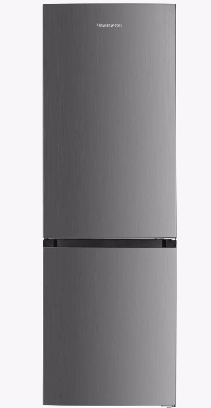 Hausmeister HM 3187 E I No Frost alulfagyasztós kombinált hűtőszekrény, 210/83L, inverter motor, 60x60x186 cm, inox szín 