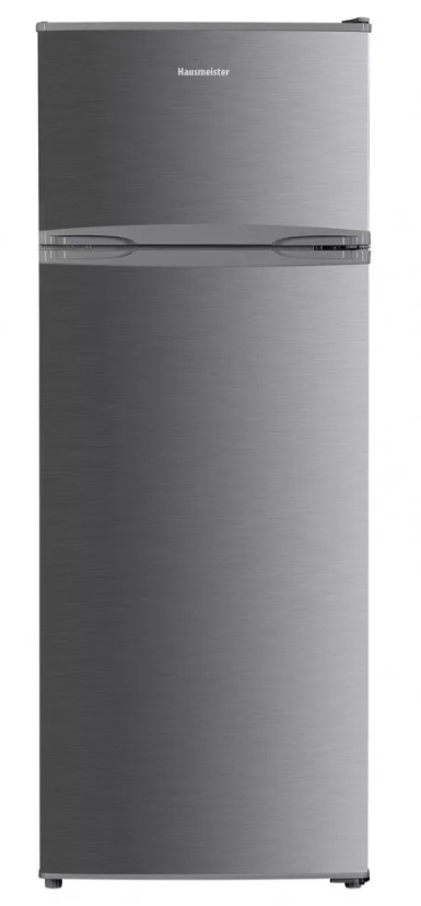 Hausmeister HM 3223 E I felülfagyasztós kombinált hűtőszekrény, 169/37L, inverter motor, 54.5x55.5x143 cm, inox szín 