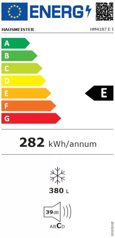 Hausmeister HM 4187 EI No Frost fagyasztószekrény, 380L, inverter kompresszor, 71x70.5x185.5 cm