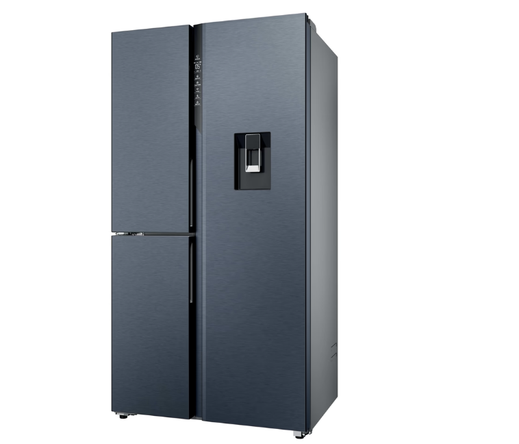 Haier HSPR79F18DWMB Total No Frost side by side hűtőszekrény, Wifi, 384/189L, 90.5x70.7x177.5 cm, szálcsiszolt fekete szín 