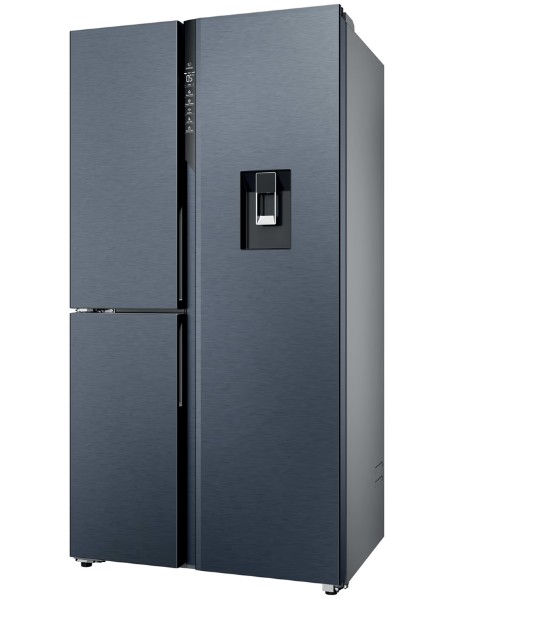 Haier HSPR79F18EWMB No Frost side by side hűtőszekrény, 384/189L, Wifi, 90.5x70.7x177.5 cm, szálcsiszolt fekete szín 