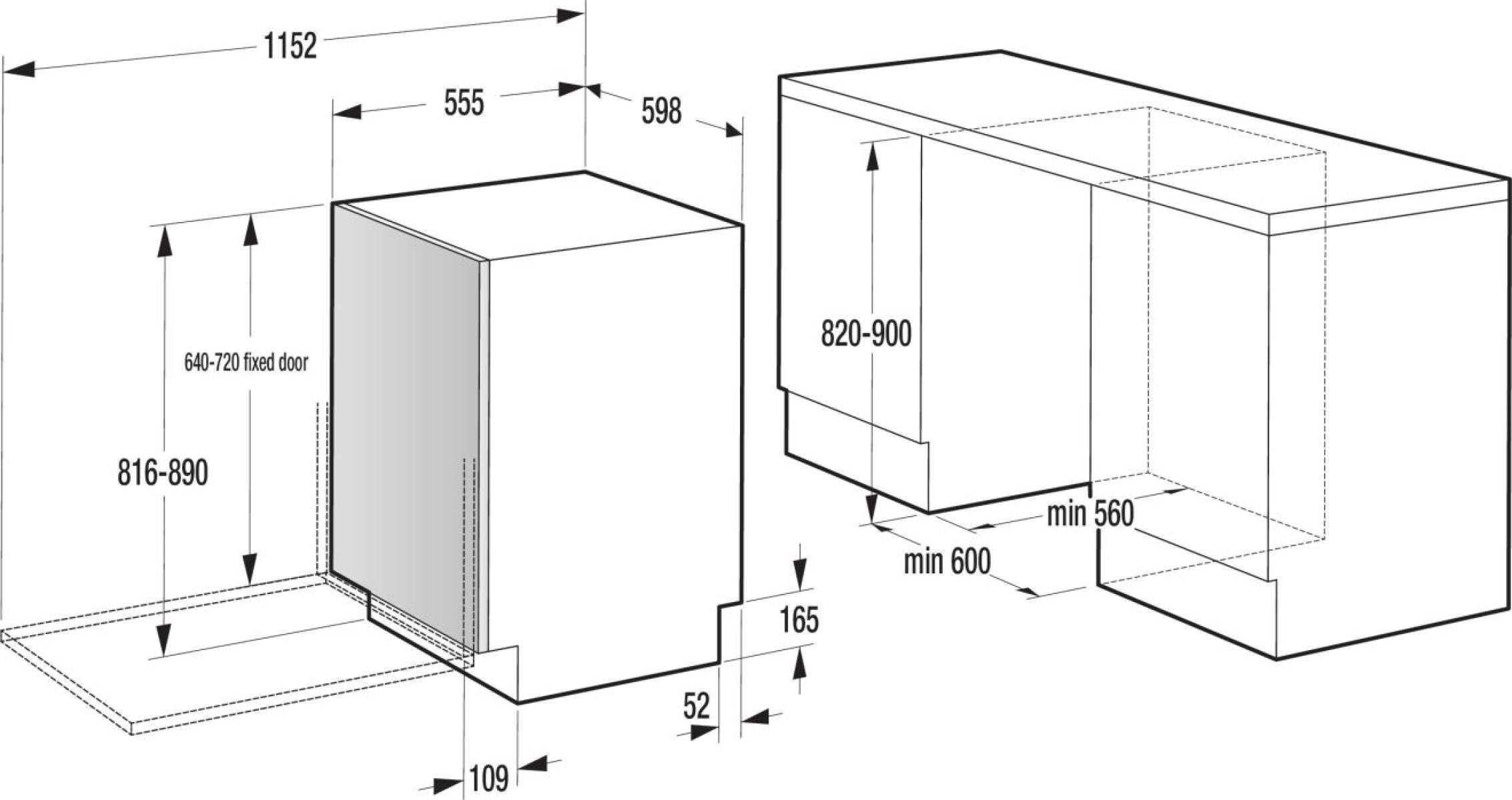 Hisense HV693A66UVAD teljesen beépíthető mosogatógép, 16 teríték, Wifi, inverter motor, 3 kosár, automatikus ajtónyitás, 59.8x55.5x81.6 cm 