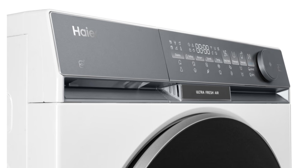 Haier HW80-B14387U1 elöltöltős mosógép, 8 kg, inverter motor, gőz, Wifi, 59.5x59.3x85 cm