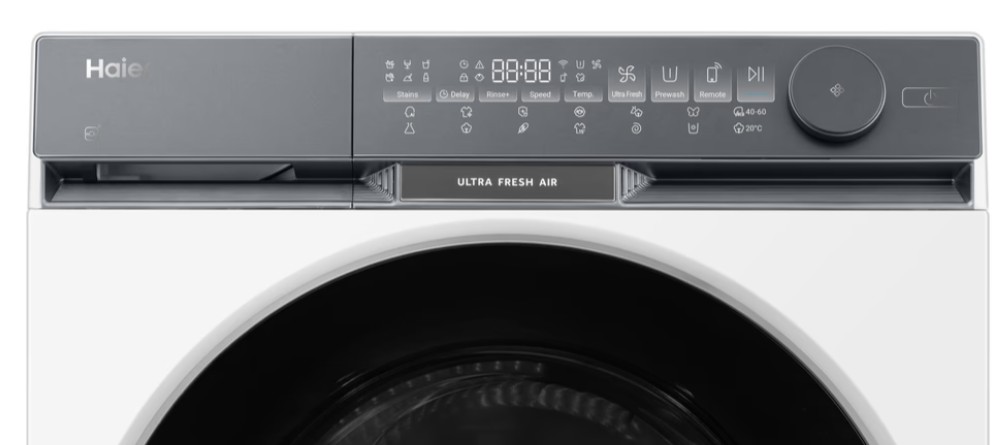 Haier HW80-B14387U1 elöltöltős mosógép, 8 kg, inverter motor, gőz, Wifi, 59.5x59.3x85 cm
