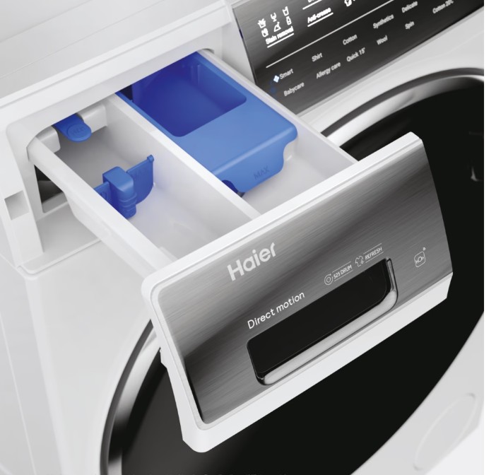 Haier HW90-B14979EU1-S elöltöltős mosógép, 9 kg, Wifi, gőz, 59.5x58.3x85 cm 