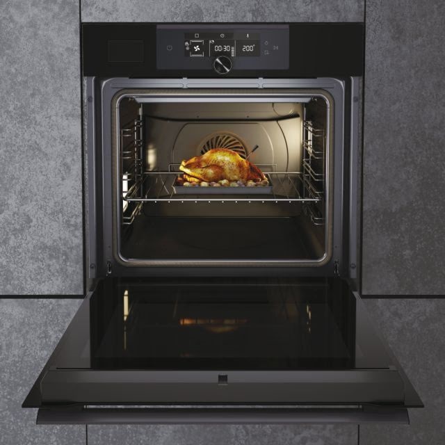 Haier HWO60SM6FS9XHP beépíthető sütő, 70L, Wifi, pirolitikus tisztítás, 59.5x56.8x59.5 cm, fekete szín 