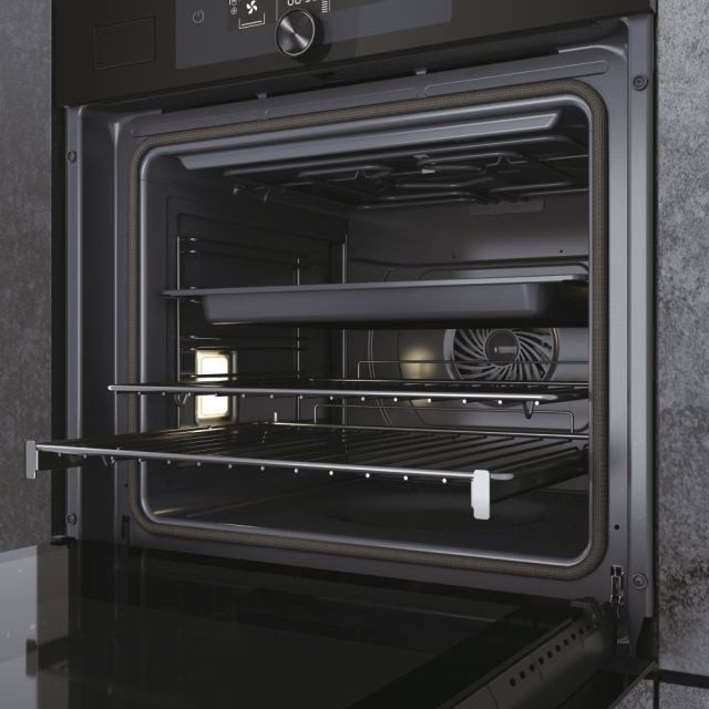 Haier HWO60SM6FS9XHP beépíthető sütő, 70L, Wifi, pirolitikus tisztítás, 59.5x56.8x59.5 cm, fekete szín 
