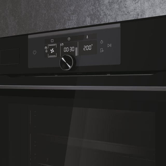 Haier HWO60SM6FS9XHP beépíthető sütő, 70L, Wifi, pirolitikus tisztítás, 59.5x56.8x59.5 cm, fekete szín 