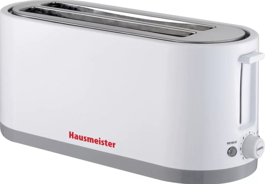 Hausmeister HM6550 négyszeletes kenyérpirító, 1400W, fehér szín 