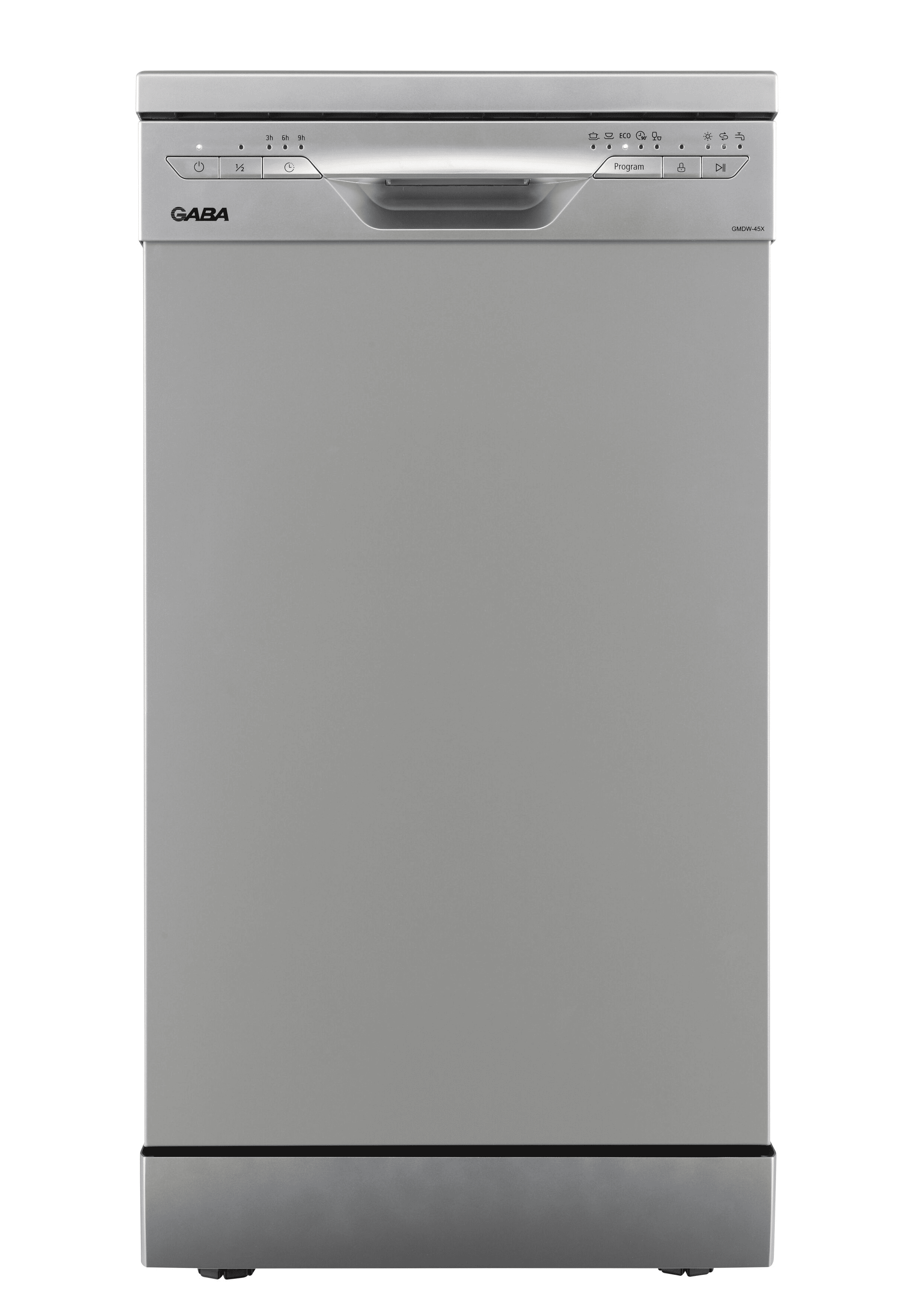 Gaba GMDW-45X mosogatógép, 10 teríték, 44.8x55x81.5 cm, inox 