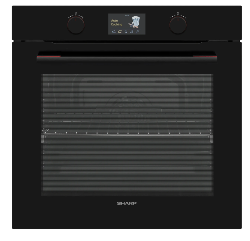 Sharp KA-70S51BNM-EU beépíthető sütő, 78L, 59.5x57.5x59.5 cm, fekete szín 