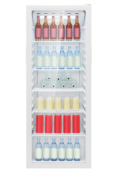 Bomann KSG7292 fehér üvegajtós italhűtő, 236L, 55x55x143 cm
