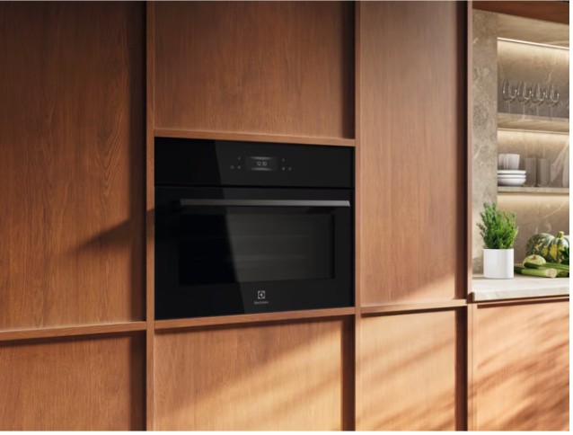 Electrolux LVL8E09Z beépíthető kompakt sütő és mikró, 44L, Wifi, 59.5x56.7x45.5 cm, fekete szín 