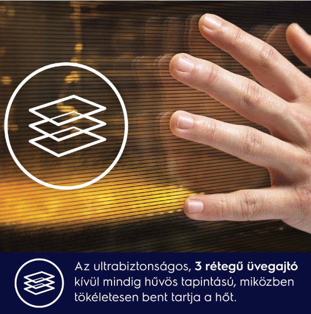 Electrolux LVL8E09Z beépíthető kompakt sütő és mikró, 44L, Wifi, 59.5x56.7x45.5 cm, fekete szín 
