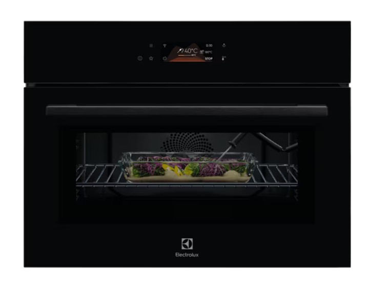 Electrolux LVL8E09Z beépíthető kompakt sütő és mikró, 44L, Wifi, 59.5x56.7x45.5 cm, fekete szín 