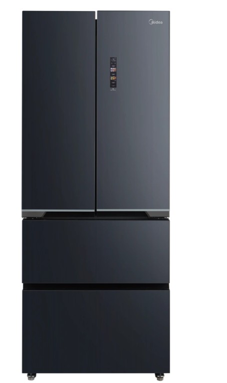 Midea MDRF600BIE70 No Frost side by side hűtőszekrény francia ajtós kialakítással, 276/159L, inverter kompresszor, 73.5x60x191 cm, sötét inox szín 