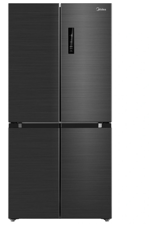 Midea MDRF632FIE45 side by side hűtőszekrény francia ajtós kialakítással, inverter kompresszor, 305/169L, 83.3x65.3x177.5 cm, sötét inox szín 