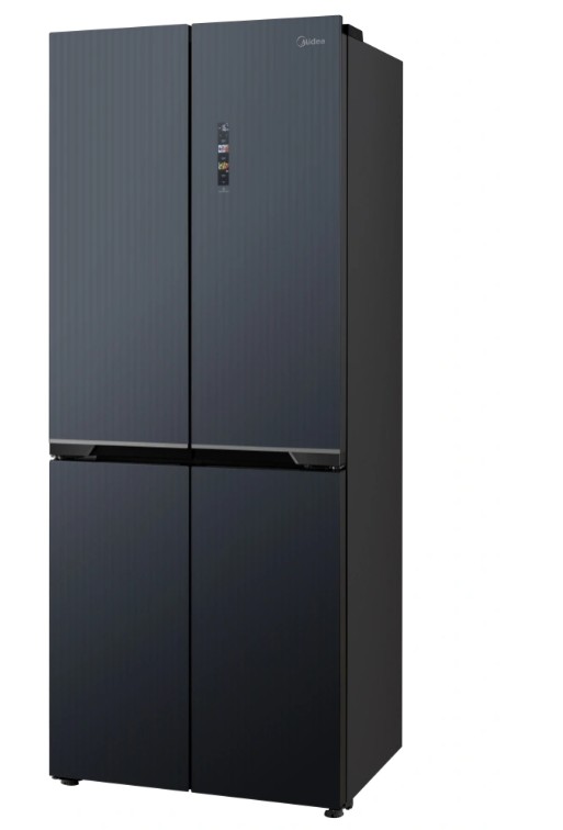 Midea MDRM587BIE70 No Frost side by side hűtőszekrény francia ajtós kialakítással, inverter motor, 276/150L, 75.3x60x191 cm, sötét inox szín 