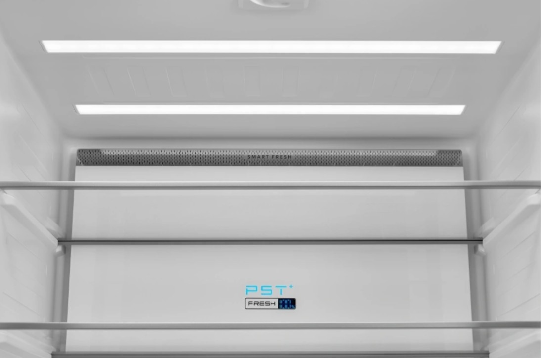 Midea MDRM587BIE70 No Frost side by side hűtőszekrény francia ajtós kialakítással, inverter motor, 276/150L, 75.3x60x191 cm, sötét inox szín 
