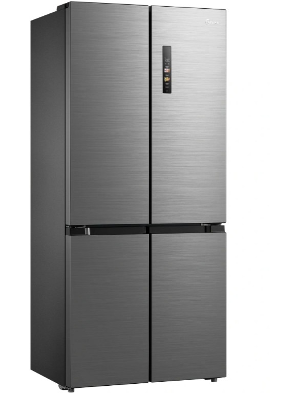 Midea MDRM691FIE46 No Frost side by side hűtőszekrény francia ajtós kialakítással, 345/170L, inverter motor, 83.3x65.3x189.8 cm, inox szín 