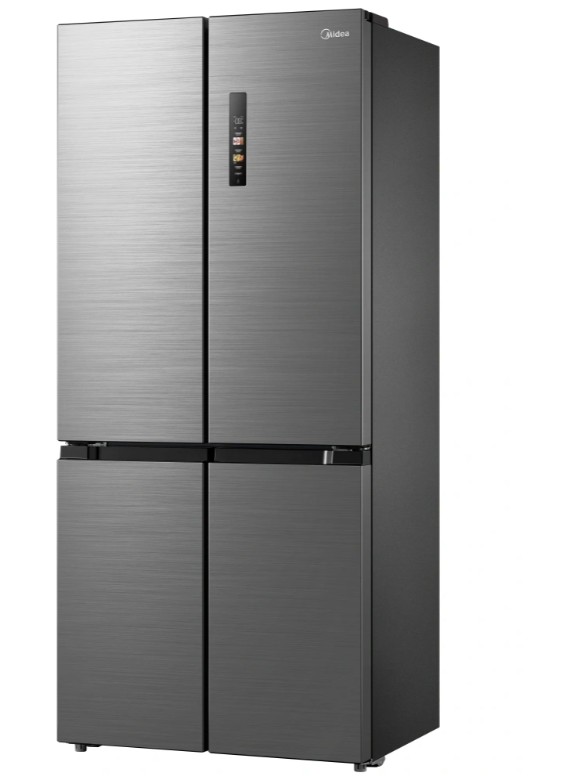 Midea MDRM691FIE46 No Frost side by side hűtőszekrény francia ajtós kialakítással, 345/170L, inverter motor, 83.3x65.3x189.8 cm, inox szín 