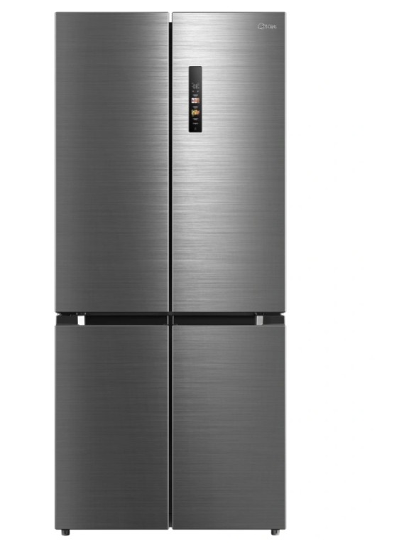 Midea MDRM691FIE46 No Frost side by side hűtőszekrény francia ajtós kialakítással, 345/170L, inverter motor, 83.3x65.3x189.8 cm, inox szín 