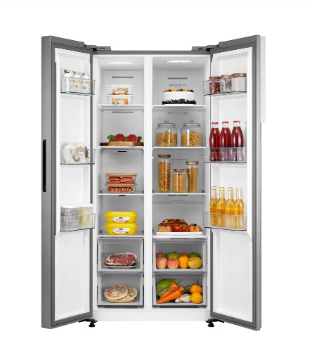 Midea MDRS619FIE46 Total No Frost side by side hűtőszekrény, inverter motor, 271/189L, Wifi, 83.5x63.5x177.5 cm, inox szín 