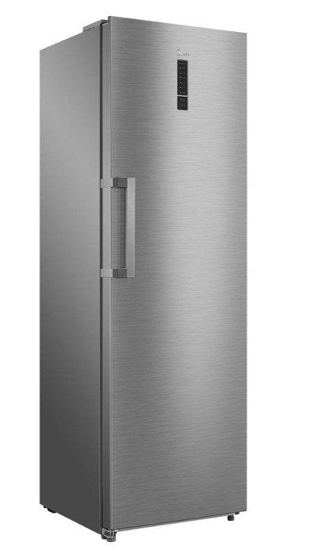 Midea MDRU502MTE46 No Frost egyajtós hűtőszekrény, 362L, 59.5x61.8x185 cm, inox szín 