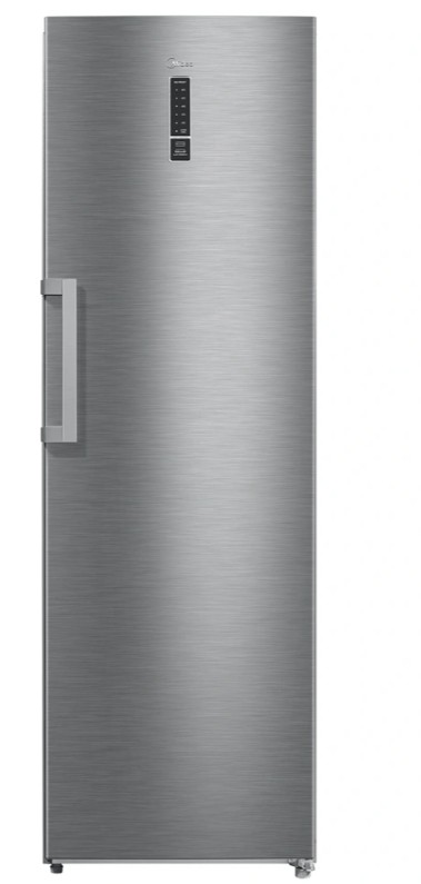 Midea MDRU502MTE46 No Frost egyajtós hűtőszekrény, 362L, 59.5x61.8x185 cm, inox szín 