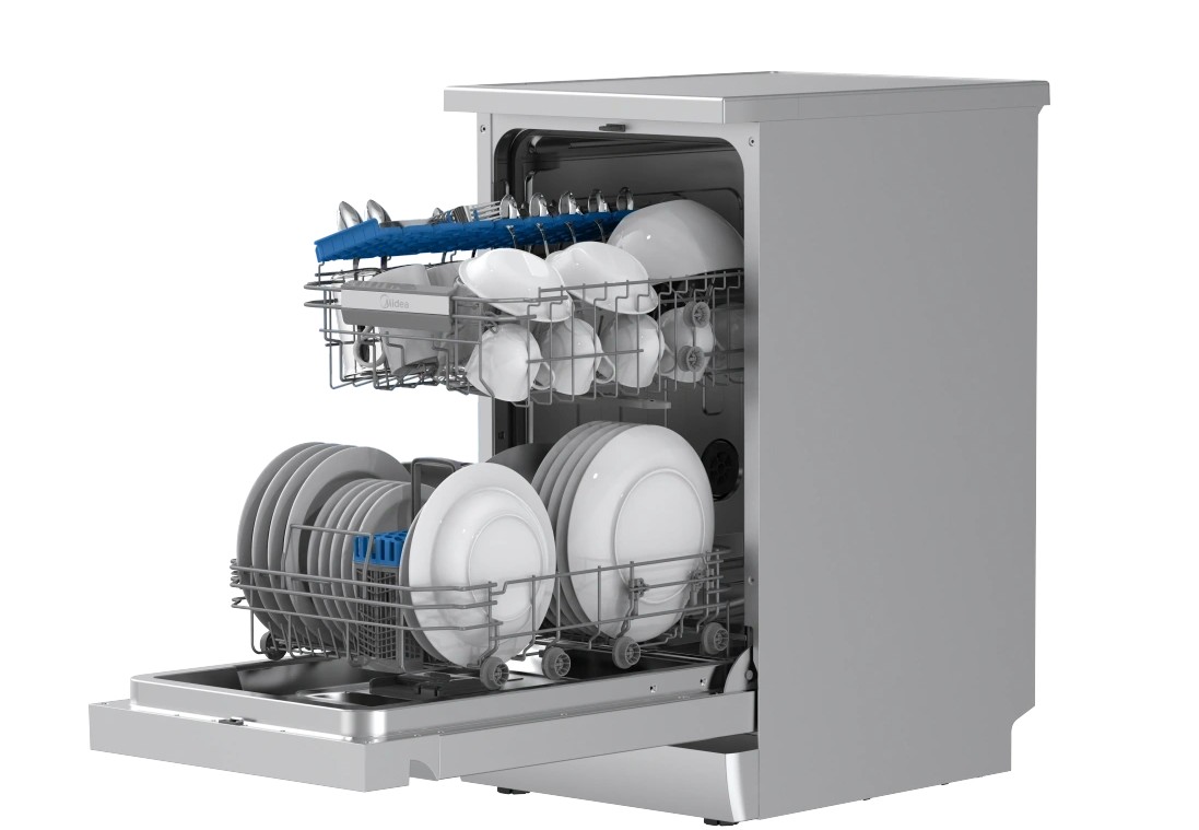 Midea MDWEF1034CSS-WG-EU mosogatógép, 10 teríték, Wifi, 44.8x60x84.5 cm, inox szín 