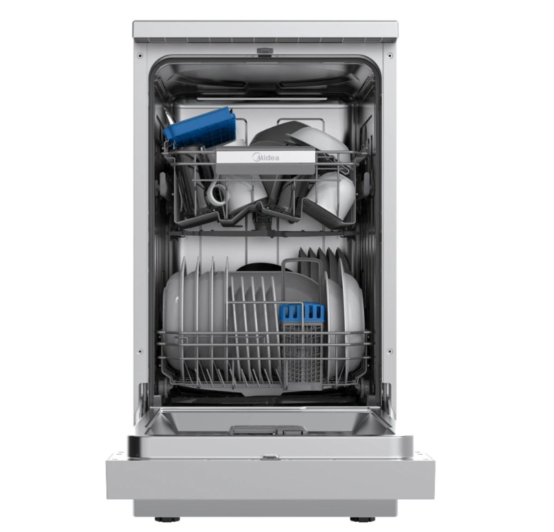 Midea MDWEF1034CSS-WG-EU mosogatógép, 10 teríték, Wifi, 44.8x60x84.5 cm, inox szín 