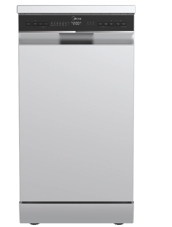 Midea MDWEF1034DSS-WC mosogatógép, 10 teríték, 3 kosár, Wifi, automatikus ajtónyitás, 44.8x60x84.5 cm, inox szín 