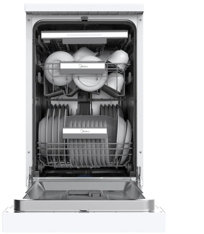 Midea MDWEF1034DW-WC mosogatógép, 10 teríték, inverter motor, Wifi, 3 kosár, automatikus ajtónyitás, 44.8x60x84.5 cm
