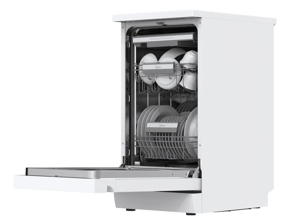Midea MDWEF1034DW-WC mosogatógép, 10 teríték, inverter motor, Wifi, 3 kosár, automatikus ajtónyitás, 44.8x60x84.5 cm