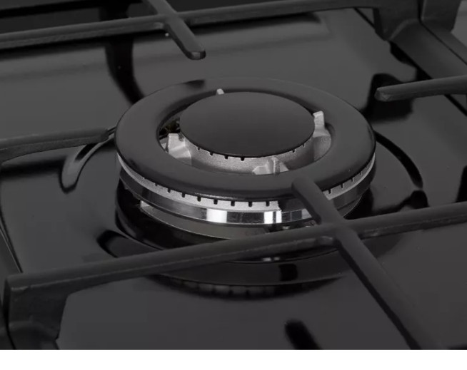 MPM 90cm széles fekete kombinált tűzhely 5 gázégő 1db wok égővel MPM-93-KGM-32
