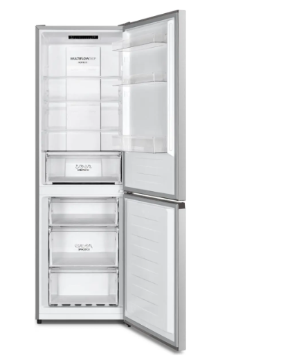 Gorenje NRK619D2XL4 No Frost Plus alulfagyasztós kombinált hűtőszekrény, 207/97L, inverter kompresszor, 59.5x59x186 cm, inox szín 