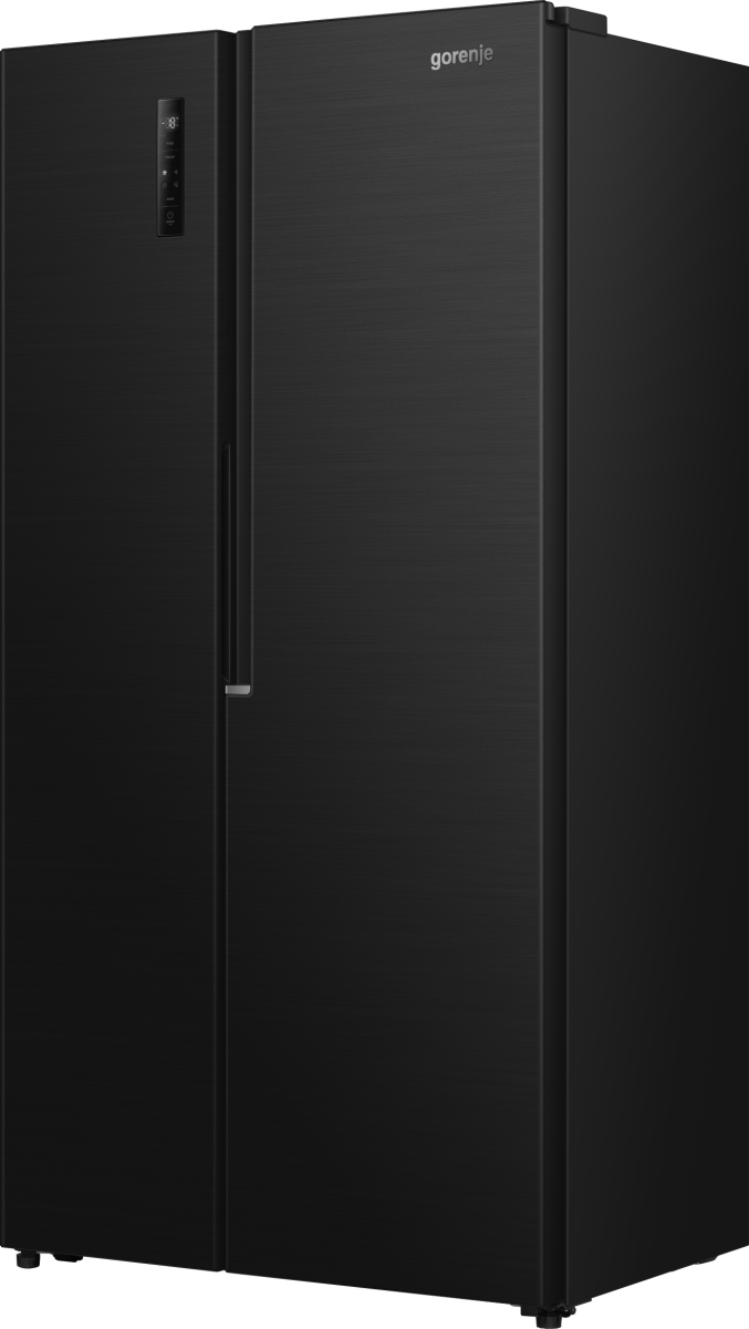 Gorenje NRS917E41BX side by side hűtőszekrény, 347/197L, inverteres kompresszor, 91.1x61.5x178.6 cm, fekete szín 