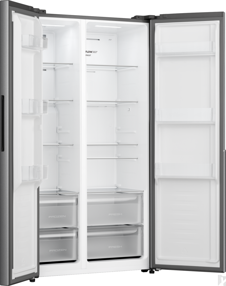 Gorenje NRS917E41X No Frost Plus side by side hűtőszekrény, 347/197L, inverteres kompresszor, 91.1x61.5x178.6 cm, inox szín 
