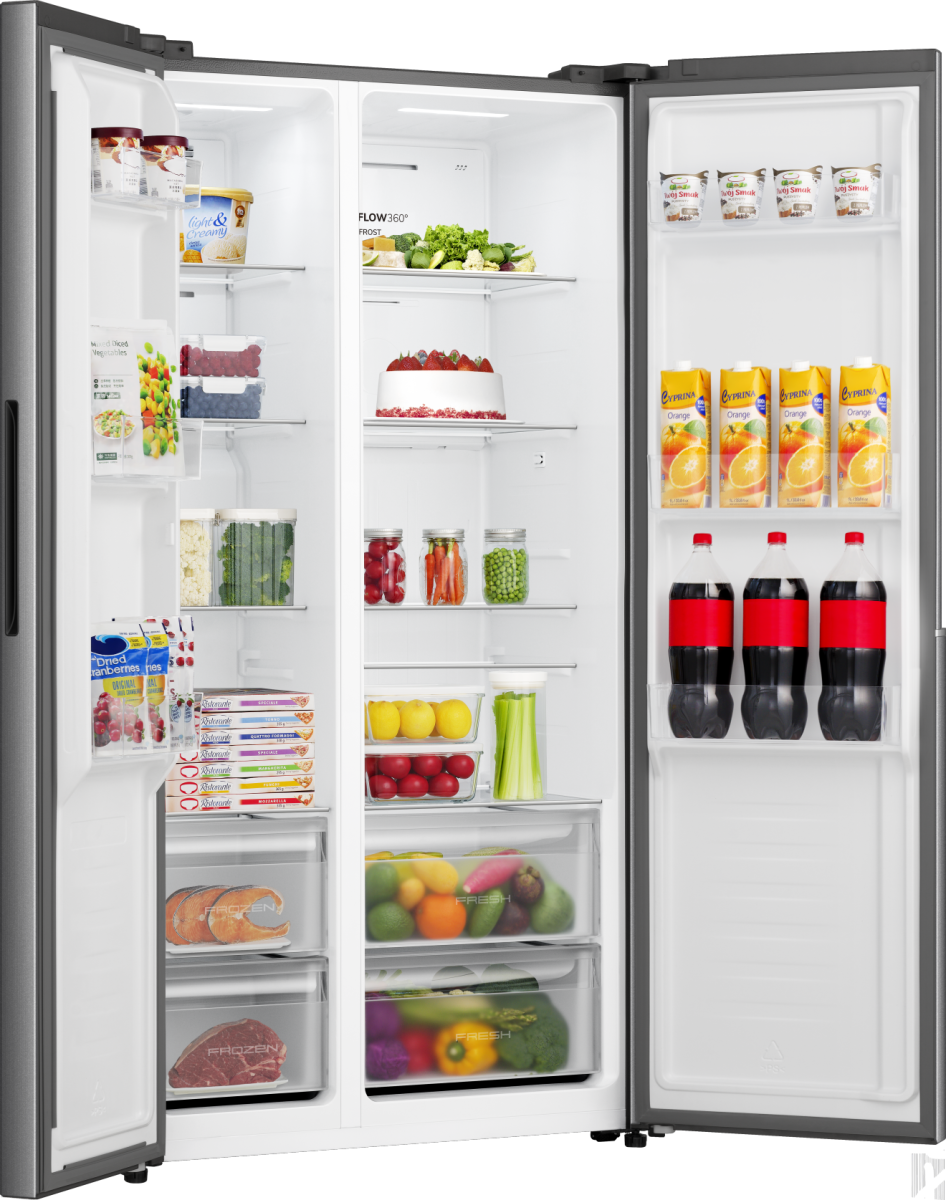 Gorenje NRS917E41X No Frost Plus side by side hűtőszekrény, 347/197L, inverteres kompresszor, 91.1x61.5x178.6 cm, inox szín 