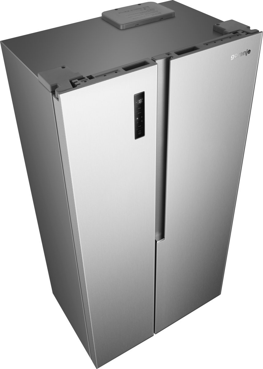 Gorenje NRS917E41X No Frost Plus side by side hűtőszekrény, 347/197L, inverteres kompresszor, 91.1x61.5x178.6 cm, inox szín 