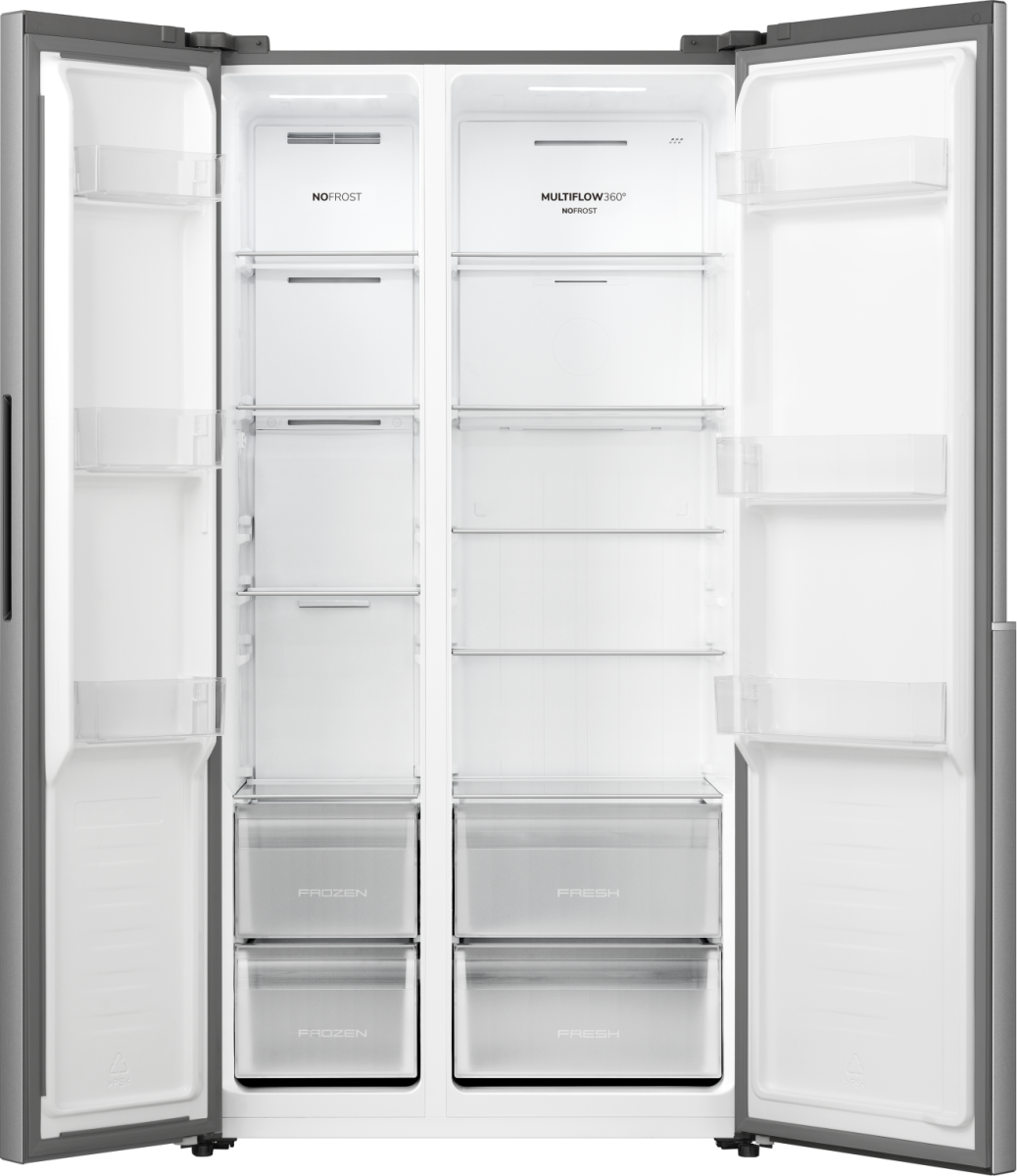 Gorenje NRS917E41X No Frost Plus side by side hűtőszekrény, 347/197L, inverteres kompresszor, 91.1x61.5x178.6 cm, inox szín 