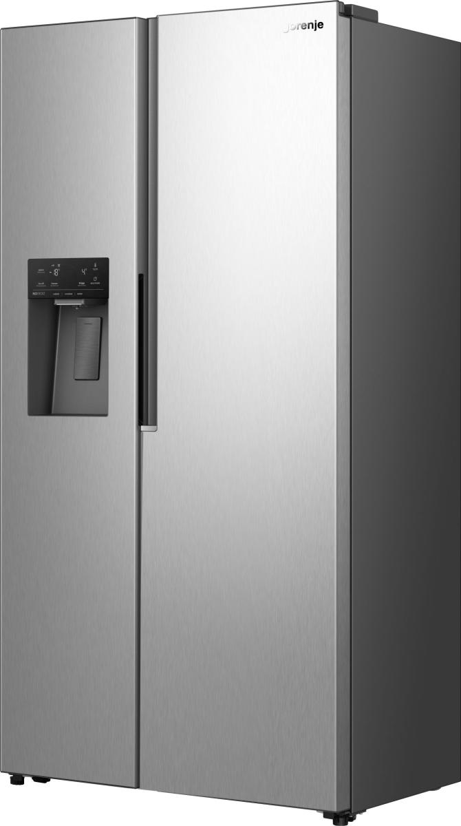 Gorenje NRS917E61X No Frost Plus side by side hűtőszekrény, 347/181L, inverter kompresszor, 91.1x6.5x178.6 cm, ezüst metál szín 